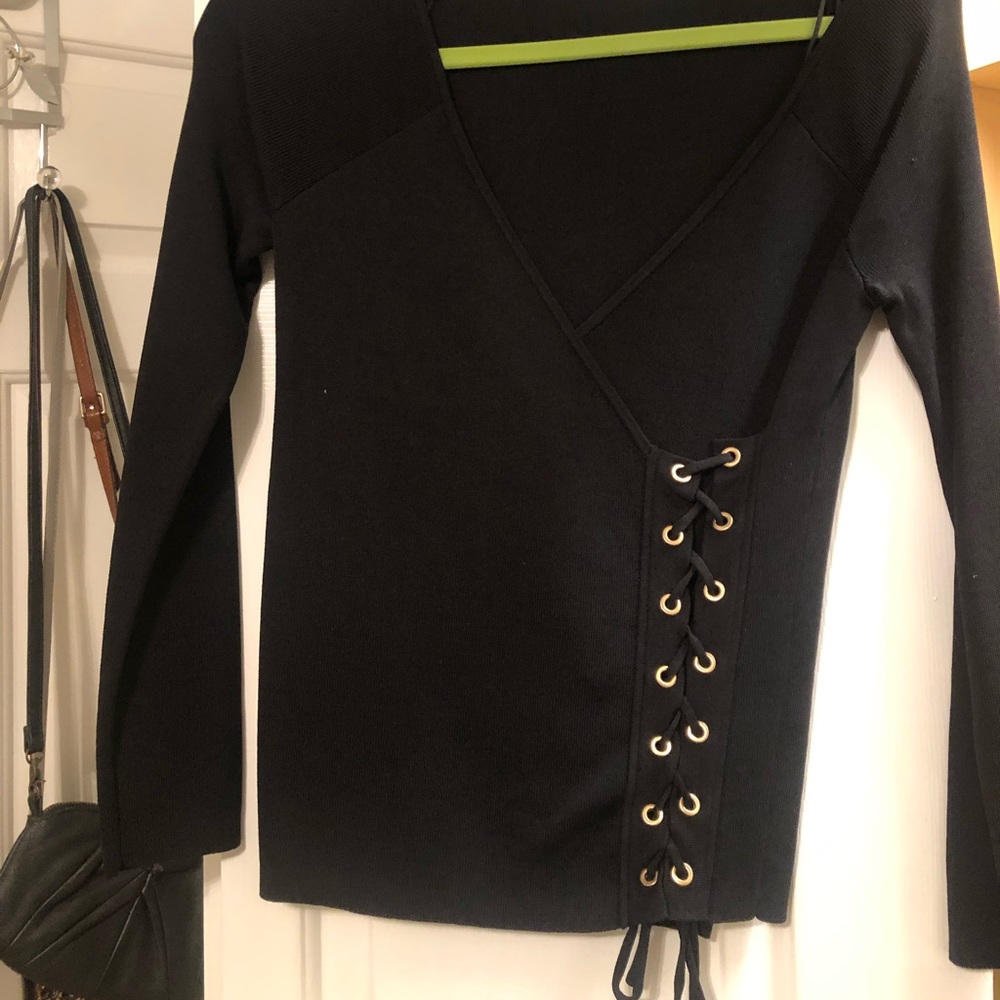 Black Zara 3/4 sleeve shirt